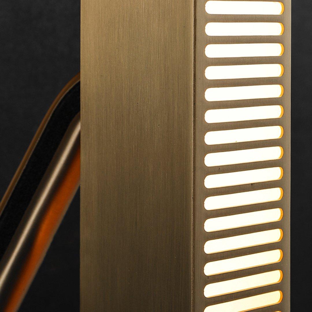 Modern Polished Brass Slotted Grill Wall Sconce with Opal Diffuser and Integrated LED