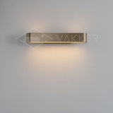 Modern Polished Brass Slotted Grill Wall Sconce with Opal Diffuser and Integrated LED