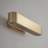 Modern Polished Brass Slotted Grill Wall Sconce with Opal Diffuser and Integrated LED