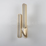 Modern Polished Brass Slotted Grill Wall Sconce with Opal Diffuser and Integrated LED