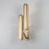 Modern Polished Brass Slotted Grill Wall Sconce with Opal Diffuser and Integrated LED
