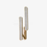 Modern Polished Brass Slotted Grill Wall Sconce with Opal Diffuser and Integrated LED