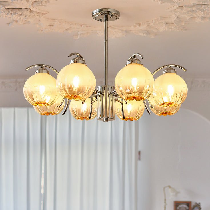 Modern Polished Chrome Pendant Light with White Glass Shades Litchford Adjustable Chandelier
