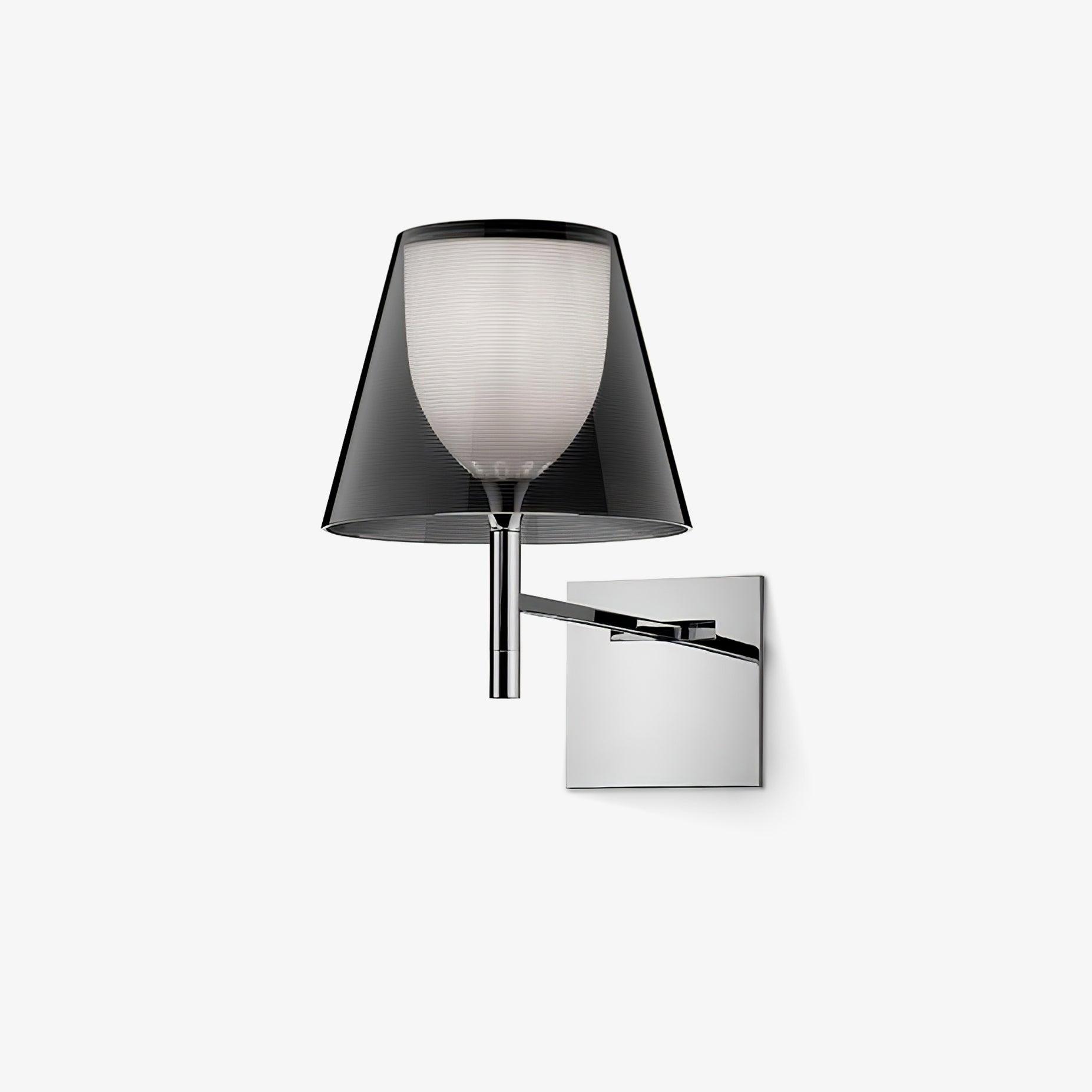 Modern Polished Chrome Prism Wall Sconce with Layered Shade for Indoor Lighting