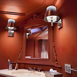 Modern Polished Chrome Prism Wall Sconce with Layered Shade for Indoor Lighting