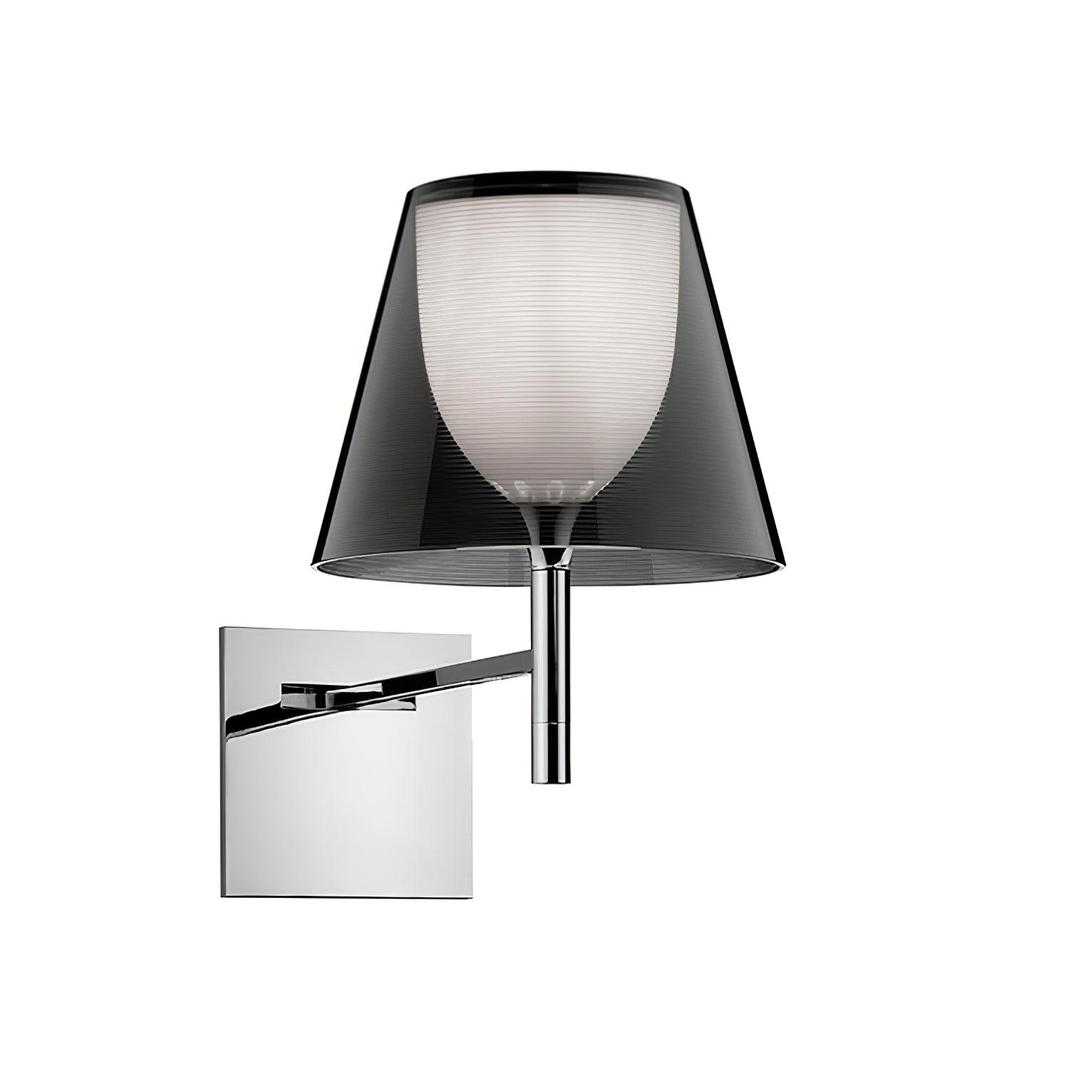Modern Polished Chrome Prism Wall Sconce with Layered Shade for Indoor Lighting
