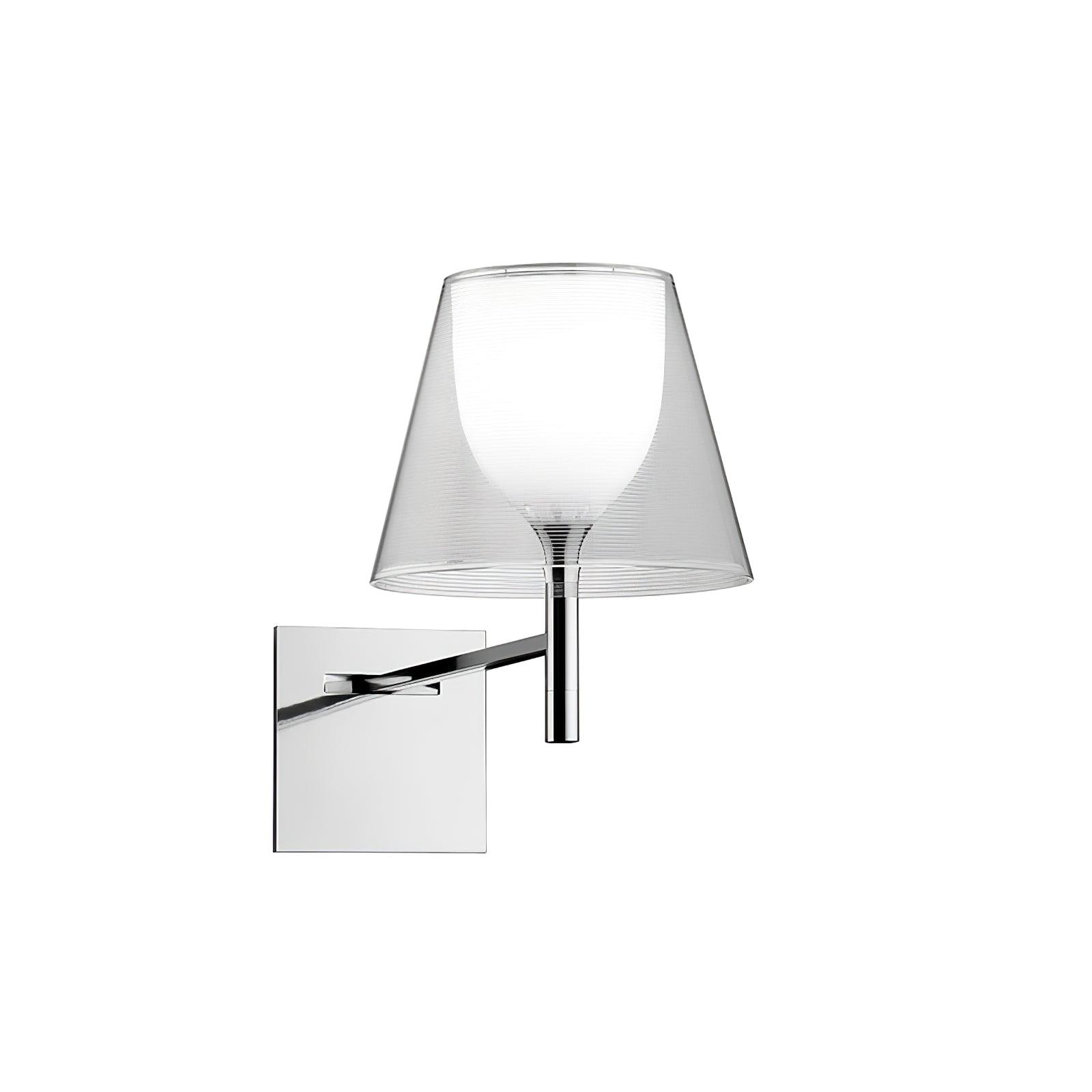 Modern Polished Chrome Prism Wall Sconce with Layered Shade for Indoor Lighting