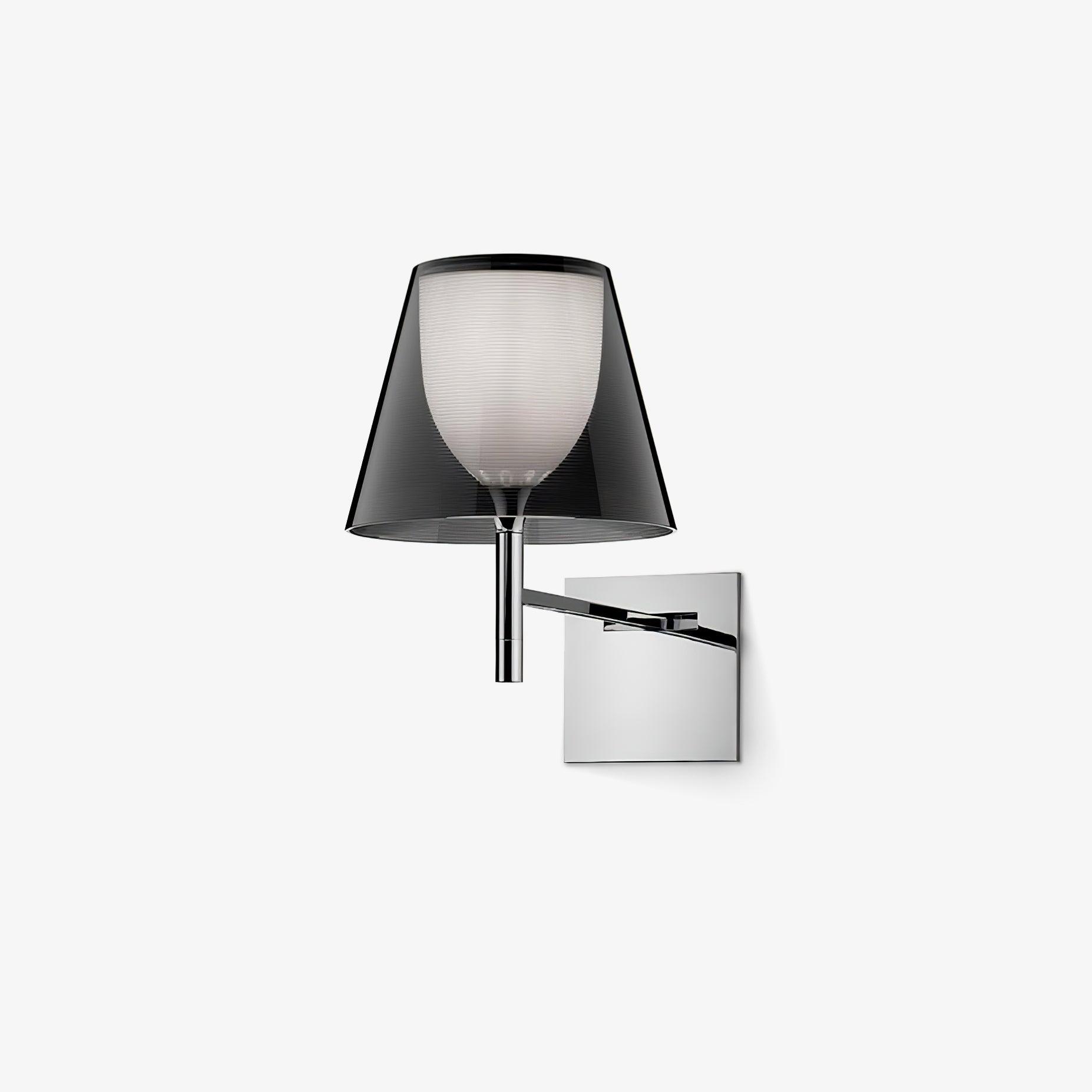Modern Polished Chrome Prism Wall Sconce with Layered Shade for Indoor Lighting