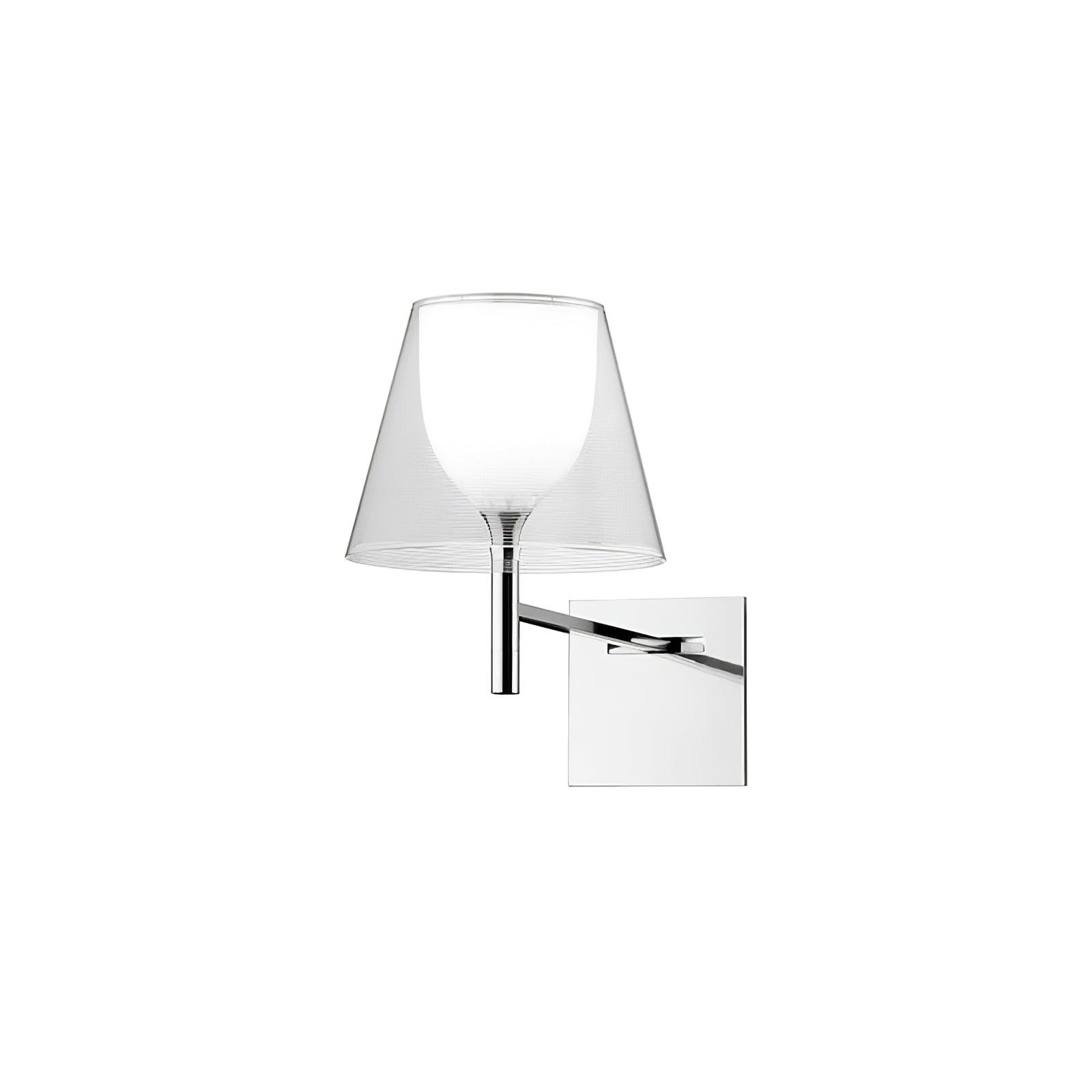 Modern Polished Chrome Prism Wall Sconce with Layered Shade for Indoor Lighting