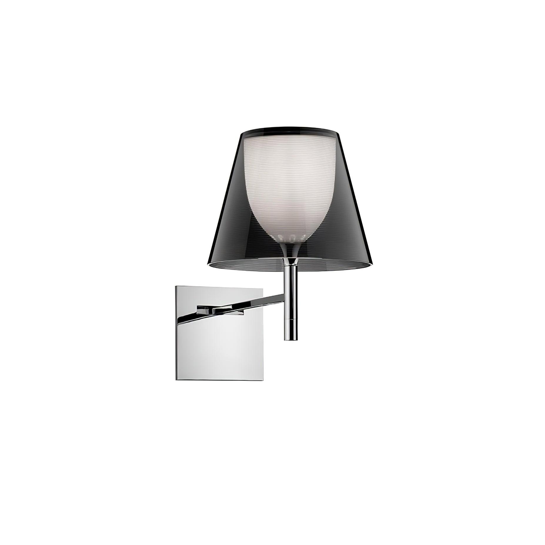 Modern Polished Chrome Prism Wall Sconce with Layered Shade for Indoor Lighting