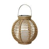 Modern Portable Solar Powered LED Outdoor Rattan Lantern for Garden Patio and Balcony