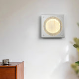 Modern Prism Shield LED Wall Sconce with Chrome Finish and Textured Glass Panel