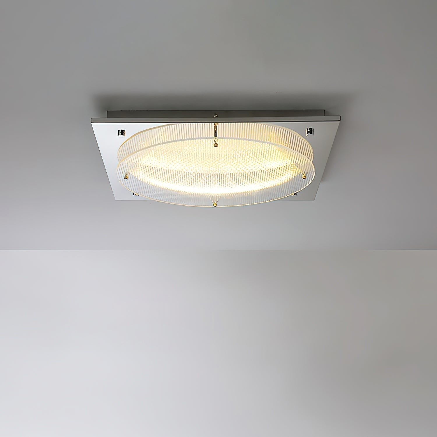 Modern Prism Shield LED Wall Sconce with Chrome Finish and Textured Glass Panel