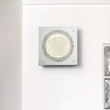 Modern Prism Shield LED Wall Sconce with Chrome Finish and Textured Glass Panel