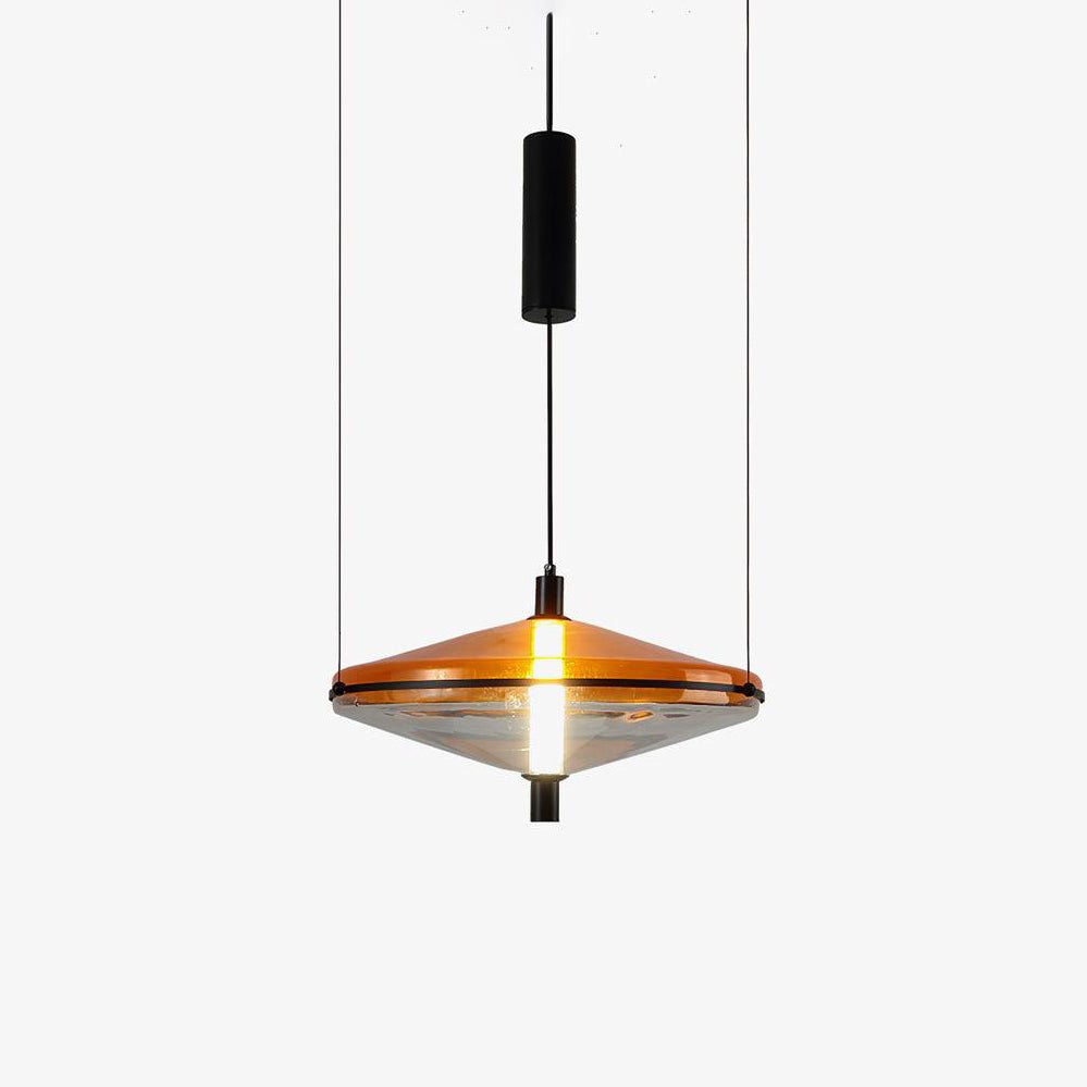 Modern Proton Cone LED Pendant Lamp Acrylic Hanging Light for Dining and Living Rooms
