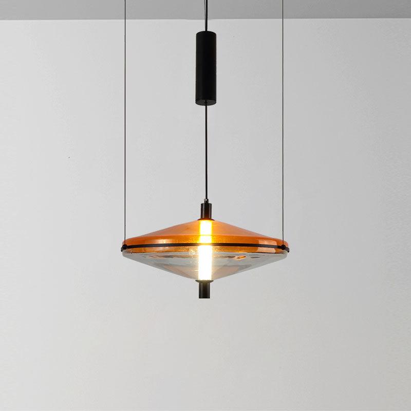 Modern Proton Cone LED Pendant Lamp Acrylic Hanging Light for Dining and Living Rooms