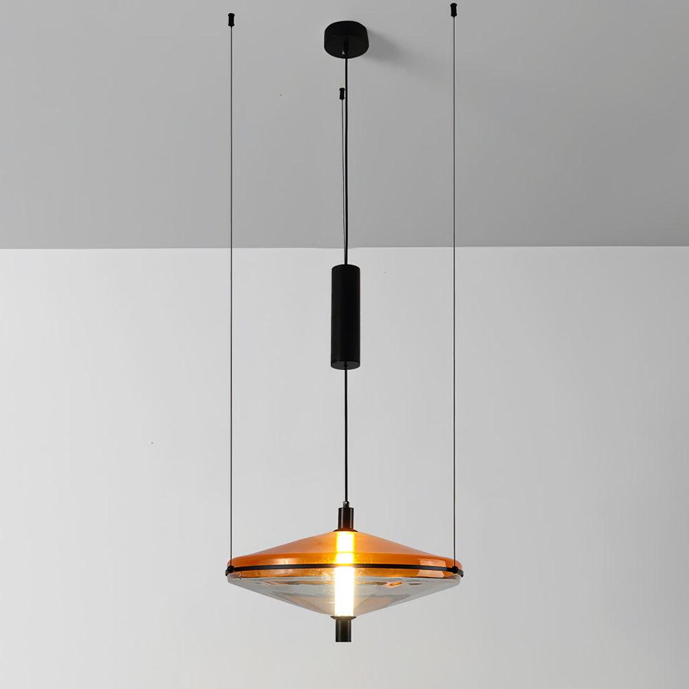 Modern Proton Cone LED Pendant Lamp Acrylic Hanging Light for Dining and Living Rooms