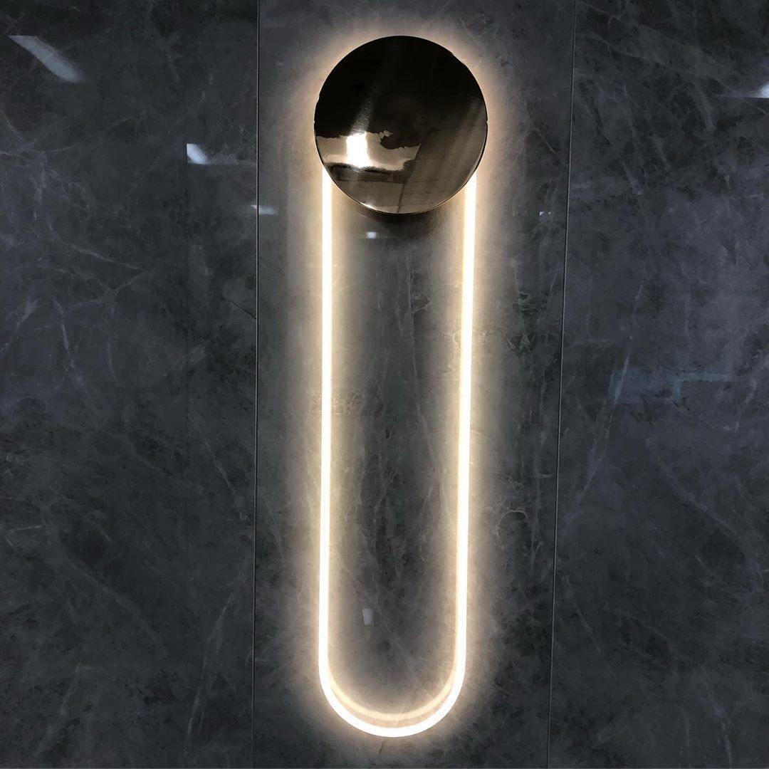 Modern RA Circular LED Wall Sconce Abstract Metal Disc Lighting for Bedroom or Living Room