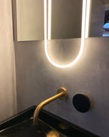 Modern RA Circular LED Wall Sconce Abstract Metal Disc Lighting for Bedroom or Living Room