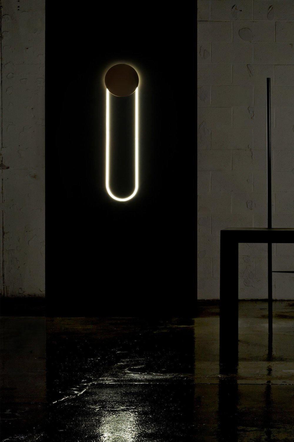 Modern RA Circular LED Wall Sconce Abstract Metal Disc Lighting for Bedroom or Living Room