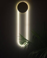 Modern RA Circular LED Wall Sconce Abstract Metal Disc Lighting for Bedroom or Living Room