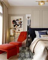 Modern RA Circular LED Wall Sconce Abstract Metal Disc Lighting for Bedroom or Living Room