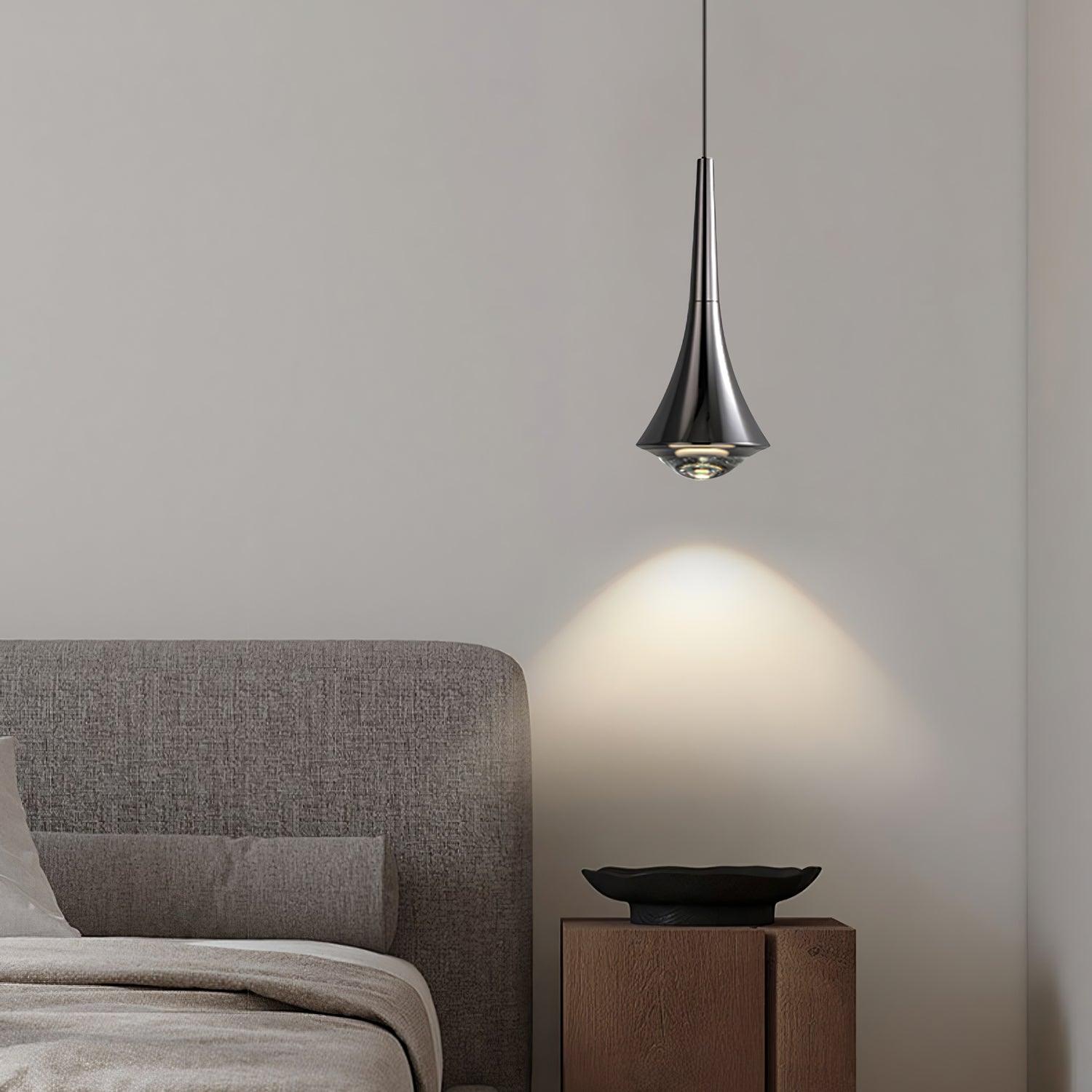 Modern Rain Multi Cascading Glass LED Pendant Light Chrome Drop Chandelier for Indoor Spaces