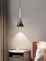 Modern Rain Multi Cascading Glass LED Pendant Light Chrome Drop Chandelier for Indoor Spaces