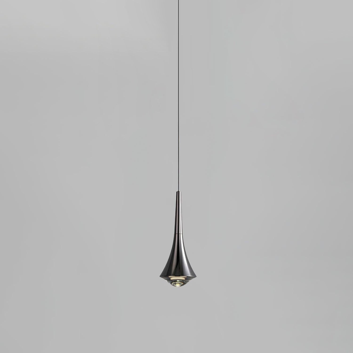 Modern Rain Multi Cascading Glass LED Pendant Light Chrome Drop Chandelier for Indoor Spaces