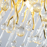 Modern Raindrop Crystal Chandelier Gold Luxury Ceiling Light Fixture