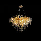 Modern Raindrop Crystal Chandelier Gold Luxury Ceiling Light Fixture