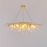 Modern Raindrop Crystal Chandelier Gold Luxury Ceiling Light Fixture