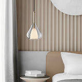 Modern Raindrop Double Layer Glass Pendant Light Nordic Small Chandelier for Dining Room