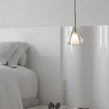 Modern Raindrop Double Layer Glass Pendant Light Nordic Small Chandelier for Dining Room