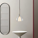 Modern Raindrop Double Layer Glass Pendant Light Nordic Small Chandelier for Dining Room