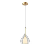 Modern Raindrop Double Layer Glass Pendant Light Nordic Small Chandelier for Dining Room