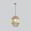 Modern Rattan Aru Drop Pendant Light Handwoven Woven Webbing Ceiling Hanging Lamp