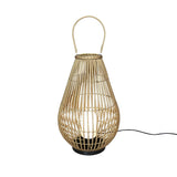 Modern Rattan Garden Lantern Waterproof Outdoor Floor Light for Patio and Landscape