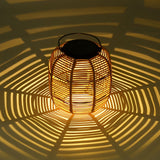 Modern Rattan Solar Garden Lantern Waterproof LED Outdoor Decorative Lawn Light