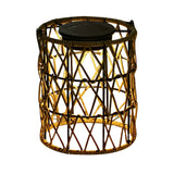 Modern Rattan Solar Garden Lantern Waterproof LED Outdoor Decorative Lawn Light