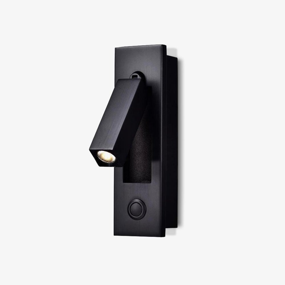 Modern Recessed LED Bedside Reading Wall Sconce Set of 2 Adjustable Swivel Light
