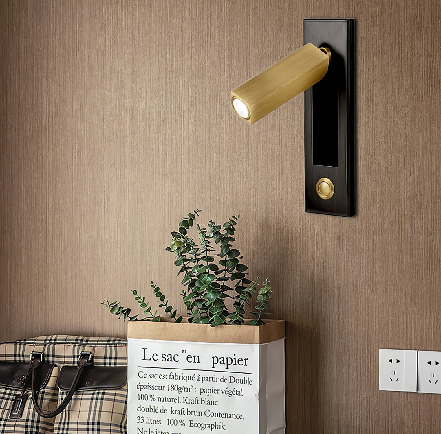 Modern Recessed LED Bedside Reading Wall Sconce Set of 2 Adjustable Swivel Light