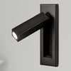 Modern Recessed LED Bedside Reading Wall Sconce Set of 2 Adjustable Swivel Light