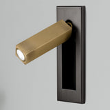 Modern Recessed LED Bedside Reading Wall Sconce Set of 2 Adjustable Swivel Light