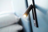 Modern Recessed LED Bedside Reading Wall Sconce Set of 2 Adjustable Swivel Light