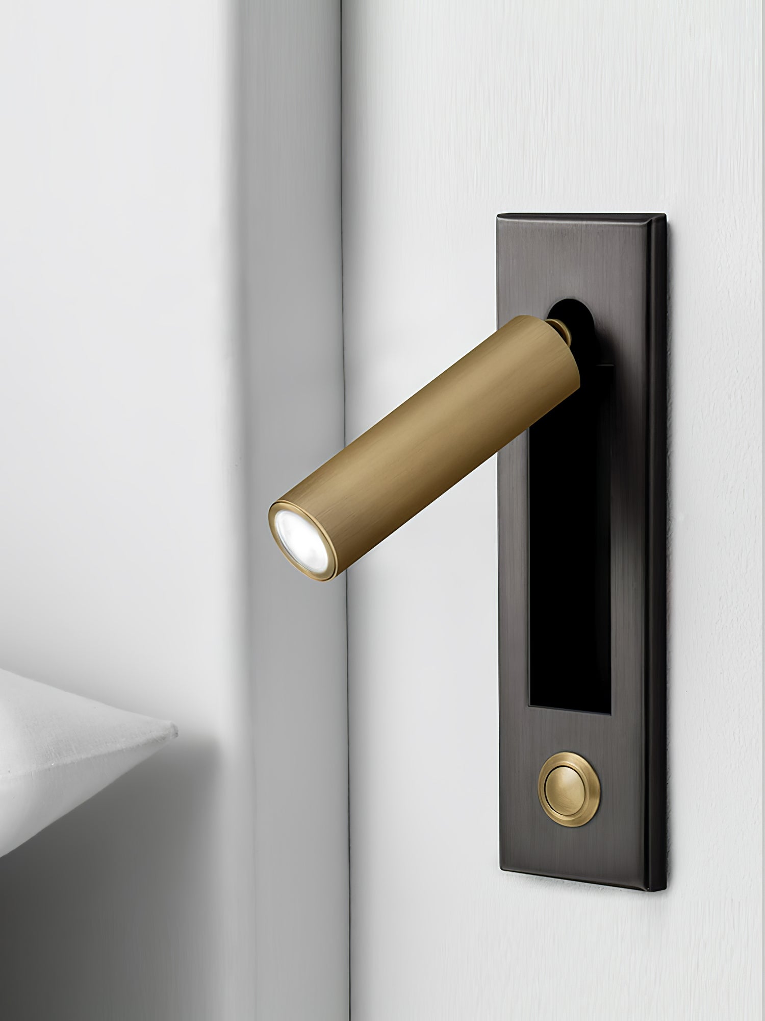 Modern Recessed LED Bedside Reading Wall Sconce Set of 2 Adjustable Swivel Light