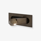 Modern Recessed LED Bedside Wall Sconce with Adjustable Reading Light and Push Button Mechanism