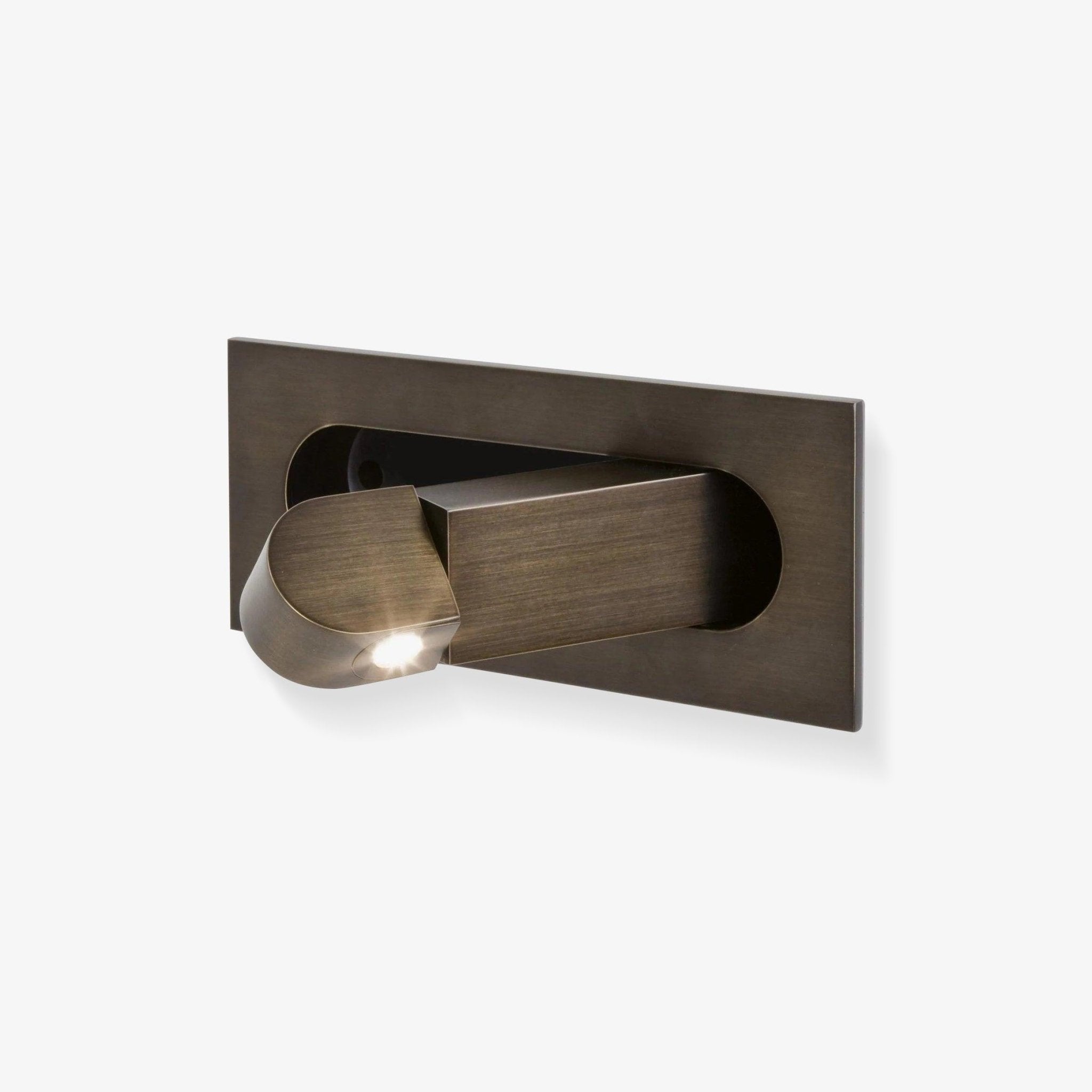 Modern Recessed LED Bedside Wall Sconce with Adjustable Reading Light and Push Button Mechanism