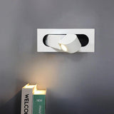 Modern Recessed LED Bedside Wall Sconce with Adjustable Reading Light and Push Button Mechanism