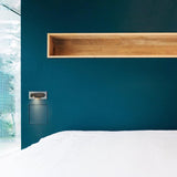 Modern Recessed LED Bedside Wall Sconce with Adjustable Reading Light and Push Button Mechanism